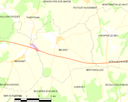 Map commune FR insee code 10045